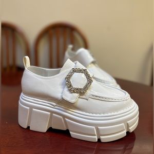 ❌SOLD❌Steve Madden Loafers | Womens Regal White Patent 6.5